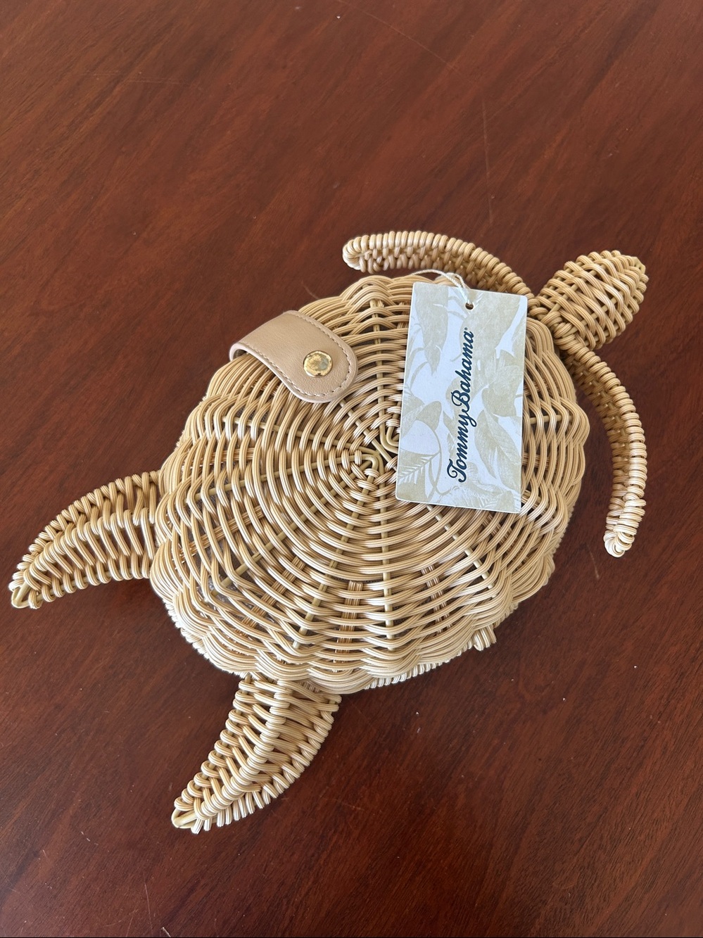NWT Tommy Bahama Sea Turtle Wicker Rattan Crossbody Purse WW0004 - Picture 8 of 8